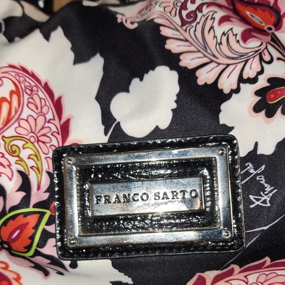 Franco Sarto Black and Pink Floral Shoulder Bag - Picture 4 of 14